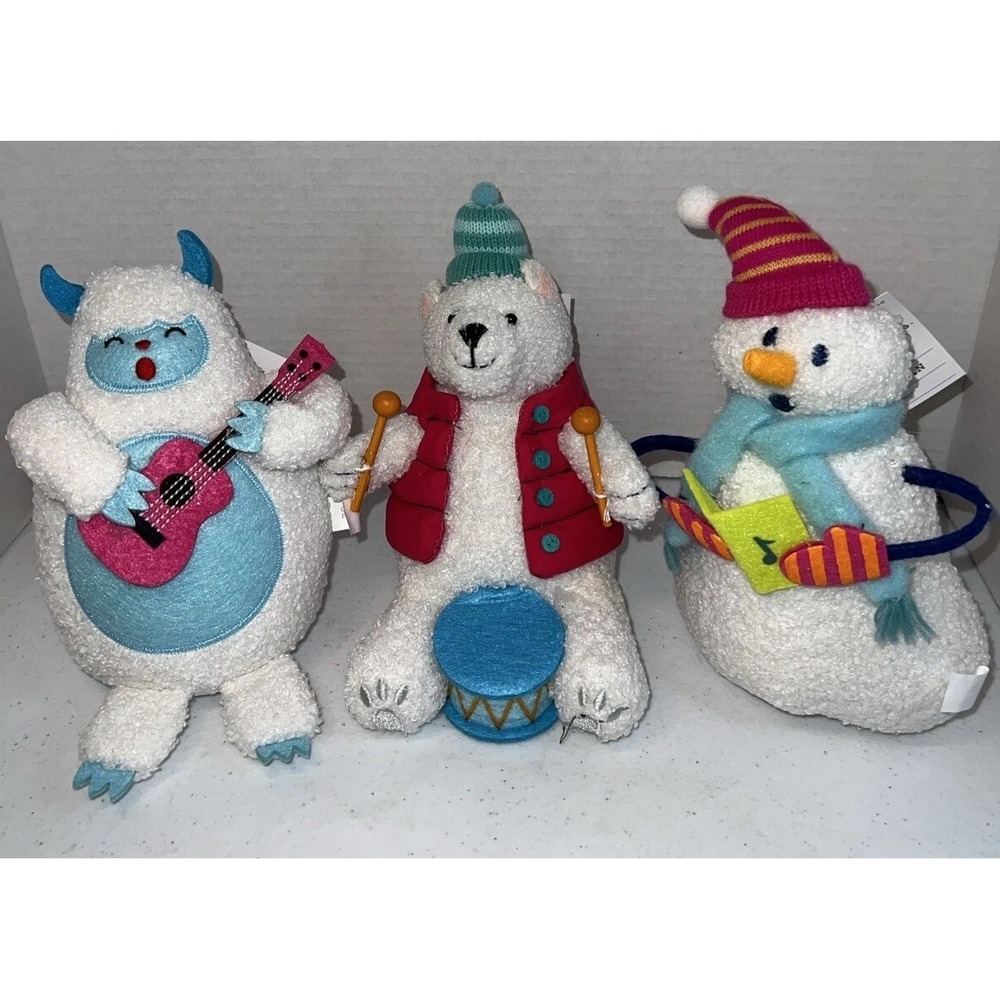 Wondershop Christmas Yeti, Snowman, Polar Bear Band Decor NEW Target Lot Of 3
